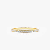 14K Gold 1.5MM Full Eternity Diamond Ring 14K Gold Ferkos Fine Jewelry