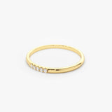 14K Gold 5 Stone Pave Diamond Band Ferkos Fine Jewelry