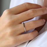 14k Black & White Diamond Micro Pave Eternity Band Ferkos Fine Jewelry