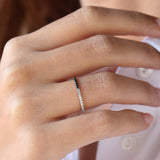 14k Black & White Diamond Micro Pave Eternity Band Ferkos Fine Jewelry