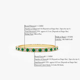 14K Emerald and Diamond Alternating Eternity Ring Ferkos Fine Jewelry