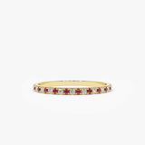 14K Ruby and Diamond Alternating Eternity Ring 14K Gold Ferkos Fine Jewelry