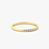 14K Gold 1.5MM Half Eternity Diamond Ring Ferkos Fine Jewelry