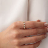 14K Gold Infinity Diamond Eternity Wedding Band Ferkos Fine Jewelry