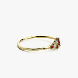14k Gold Ruby and Diamond Cluster Ring Ferkos Fine Jewelry