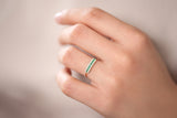 14k Baguette Emerald and Diamonds Ring Ferkos Fine Jewelry