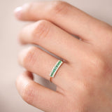 14k Baguette Emerald and Diamonds Ring Ferkos Fine Jewelry