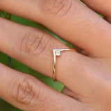 14K Gold Chevron Diamond Ring Ferkos Fine Jewelry