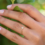 14K Gold Chevron Diamond Ring  Ferkos Fine Jewelry