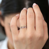 14k Sapphire Art Deco Wedding Band Ferkos Fine Jewelry