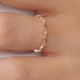 14k Ruby Art Deco Wedding Band Ferkos Fine Jewelry