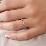 14k Sapphire Art Deco Wedding Band Ferkos Fine Jewelry