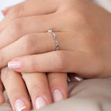 14k Sapphire Art Deco Wedding Band Ferkos Fine Jewelry