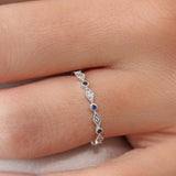 14k Sapphire Art Deco Wedding Band Ferkos Fine Jewelry