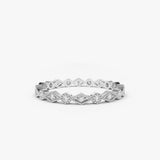 14K Gold Art Deco Diamond Eternity Band Ferkos Fine Jewelry