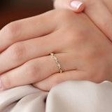 14k Gold Emerald Art Deco Wedding Band Ferkos Fine Jewelry