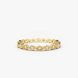 14K Gold Art Deco Diamond Eternity Band 14K Gold Ferkos Fine Jewelry
