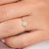 14K Gold Halo Diamond Ring Ferkos Fine Jewelry