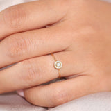 14K Gold Halo Diamond Ring Ferkos Fine Jewelry