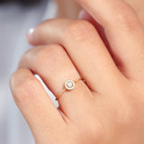 14K Gold Halo Diamond Ring Ferkos Fine Jewelry