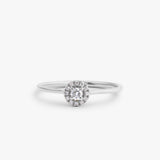 14K Gold Halo Diamond Ring Ferkos Fine Jewelry