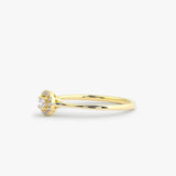 14K Gold Halo Diamond Ring Ferkos Fine Jewelry