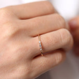 14k Gold Baguette and Round Diamond Ring Ferkos Fine Jewelry