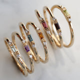 14K Gold Baguette Amethyst With Diamond Ring Ferkos Fine Jewelry