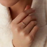 14k Baguette Blue Sapphire with Diamond Ring  Ferkos Fine Jewelry
