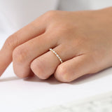 14K Gold Marquise and Round Diamond Ring Ferkos Fine Jewelry