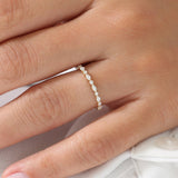 14K Gold Marquise and Round Diamond Ring Ferkos Fine Jewelry