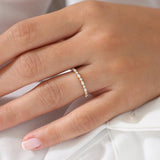 14K Gold Marquise and Round Diamond Ring Ferkos Fine Jewelry