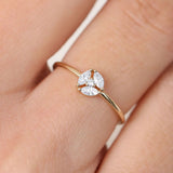 14K Gold Marquise Diamond Cluster Ring Ferkos Fine Jewelry