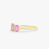 14k Oval Genuine Pink Sapphire and Diamond Ring Ferkos Fine Jewelry