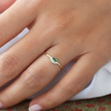 14k Marquise Emerald Eye Diamond Ring Ferkos Fine Jewelry