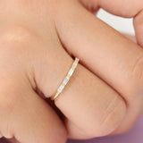 14K Gold Baguette Diamond Wedding Ring Ferkos Fine Jewelry