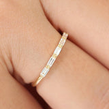 14K Gold Baguette Diamond Wedding Ring Ferkos Fine Jewelry