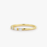 14K Gold Baguette Diamond Wedding Ring Ferkos Fine Jewelry
