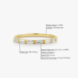 14K Gold Baguette Diamond Wedding Ring Ferkos Fine Jewelry