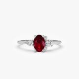 14k Diamond and Oval Ruby Ring Ferkos Fine Jewelry