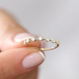 14K Gold 7 Stone Round Diamond Wedding Ring Ferkos Fine Jewelry