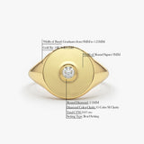 14K Gold Diamond Pinky Signet Ring Ferkos Fine Jewelry