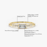 14K Gold Baguette & Round Diamond Engagement Ring Ferkos Fine Jewelry