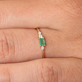14k Gold Baguette Emerald Diamond Ring Ferkos Fine Jewelry