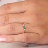 14k Gold Baguette Emerald Diamond Ring Ferkos Fine Jewelry