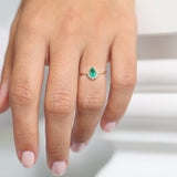 14k Pear Shape Emerald Engagement Ring Ferkos Fine Jewelry