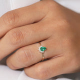 14k Pear Shape Emerald Engagement Ring Ferkos Fine Jewelry