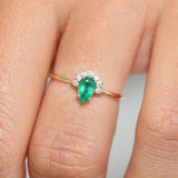14k Pear Shape Emerald Engagement Ring Ferkos Fine Jewelry