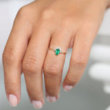 14k Pear Shape Emerald Engagement Ring Ferkos Fine Jewelry