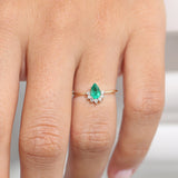 14k Pear Shape Emerald Engagement Ring Ferkos Fine Jewelry